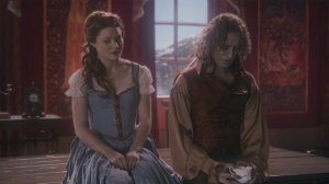 Belle (Emilie de Ravin) and Rumpelstiltskin (Robert Caryle), Once Upon A Time